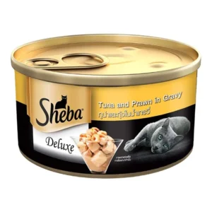 Sheba Tuna Fillet & Whole Prawns in Gravy Adult Cat Wet Food