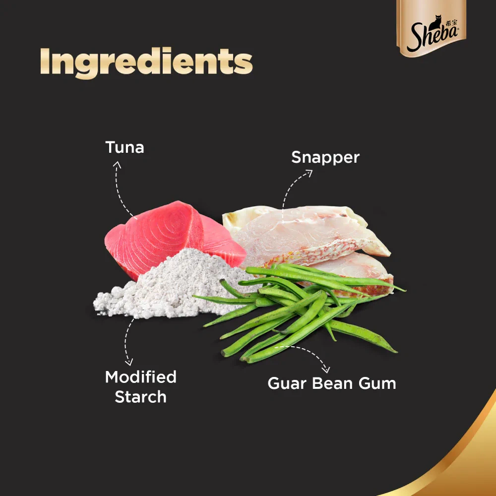 Sheba Tuna White Meat & Snapper In Gravy Adult Cat Wet Food - Image 3