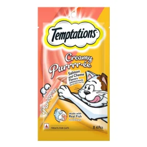 Temptations Creamy Purrrr-Ée Salmon & Cheese Flavour Cat Treats