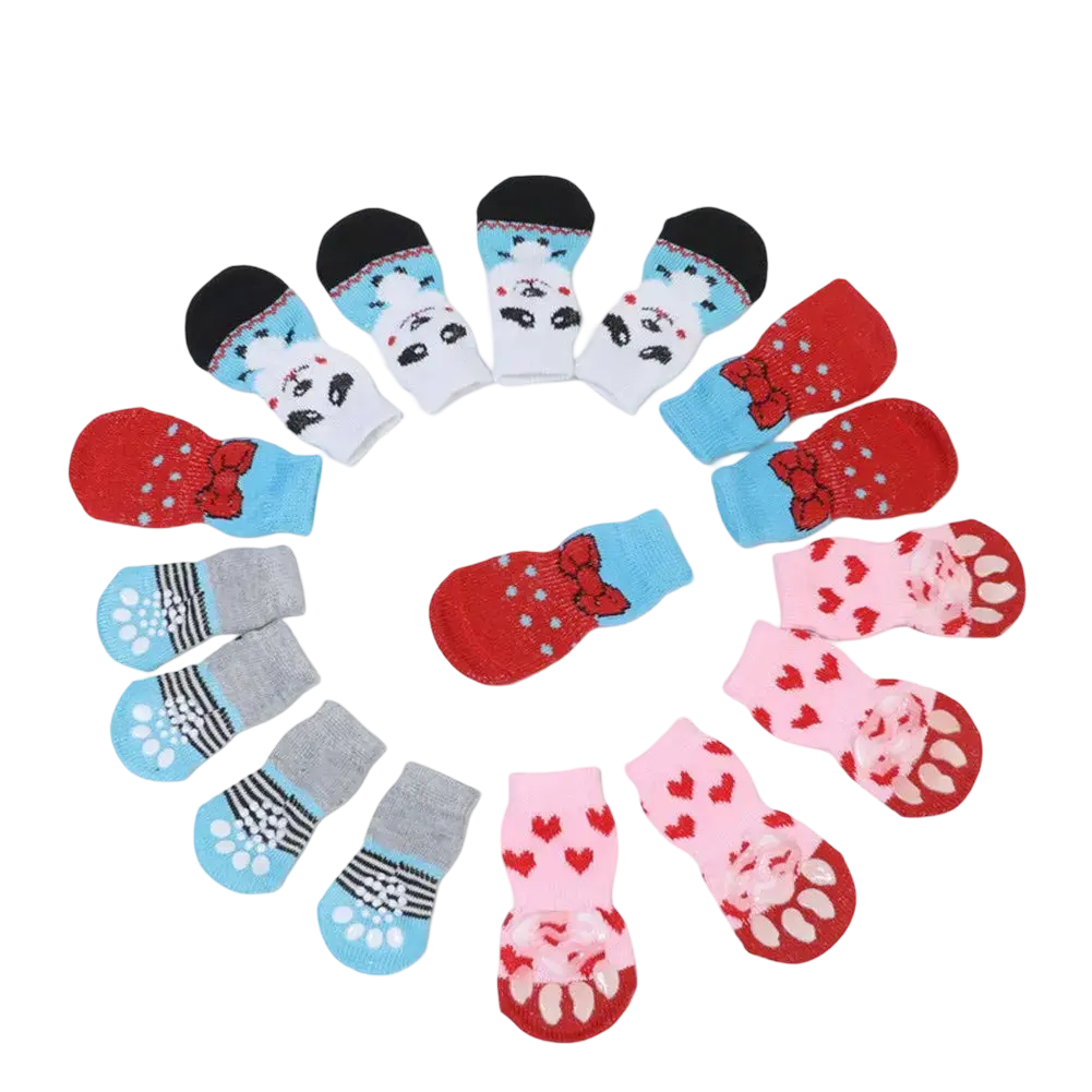 Dog Grip Socks | Anti-Slip Dog Socks with Grips